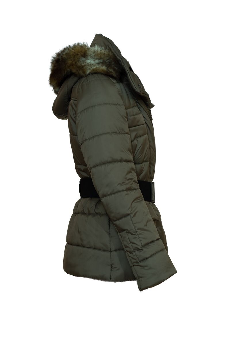 Melrose alpaca insulated parka side view